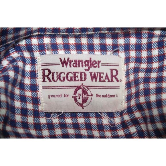 Wrangler Rugged Wear Men's 2XL Button Down Plaid Long Sleeve Outdoor Shirt - Picture 7 of 7